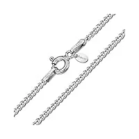 amberta® bijoux - collier - chaîne argent 925/1000 - maille gourmette - largeur 1.5 mm - longueur 40 45 50 55 60 70 cm (70cm)