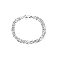 amberta bracelet maille royale pour femmes en argent 925/1000: 19 cm