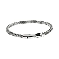 emporio armani bracelet pour homme, bracelet en acier inoxydable argenté, egs1623040