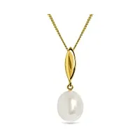 miore - ma988chn - collier femme - or jaune 375/1000 (9 cts) 1.25 gr - perle d'eau douce