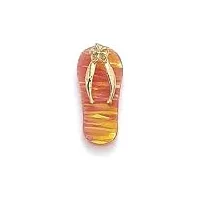collier avec pendentif en or jaune 14 carats imitation opale orange, métal, opale