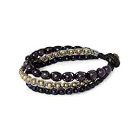 novica femme multi-gem laiton améthyste bracelet en perles, 7.5", urban colors'