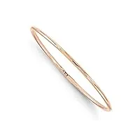 bracelet jonc en or rose 10 carats poli à enfiler pour femme – 18 cm – or de qualité supérieure à 9 carats