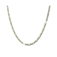 silberdream collier - collier plaquettes en or jaune et or blanc 333 pour femmes - longueur 45cm - 8carats - gdk00345t