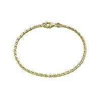 silberdream bracelet - bracelet d'ancre en or jaune 333 pour femmes - longueur 18,5cm - 8carats - gda0028y