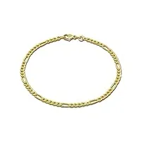 silberdream bracelet - bracelet figaro en or jaune 333 pour femmes - longueur 19cm - 8carats - gda0059y