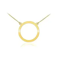 générique collier karma avec pendentif cercle de vie en or jaune 14 carats, or