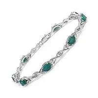 bijoux schmidt-elégant emerald (emerald) - bracelet 3,76 carats (16 gemmes)