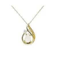 ivy gems - 181p0094-13 - collier femme - or jaune 375/1000 (9 cts) 1.371 gr - opale/diamant