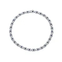 bling jewelry art deco vintage style bleu aaa cz cubic zirconia simulée statement collier pour femmes pour promo plaqué argent