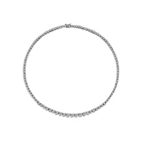 bling jewelry classique traditionnel bridal cubic zirconia graduated aaa cz round prong set statement tennis collier collier for women wedding prom argent plaqué