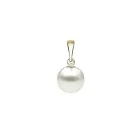 14 k or blanc pendentif perle de culture d'eau douce blanc de qualité aaa