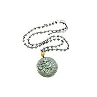 agathe creation jca1023-01 collier jade dragon - pierre de jade naturelle (catégorie a) - porte bonheur - fait main