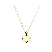 collier et pendentif cœur en or jaune 9 carats - 51cm