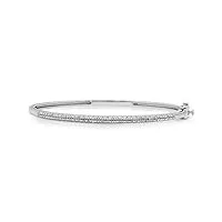 dazzlingrock collection bracelet jonc tendance pour femme en argent sterling avec diamants ronds blancs 0,20 carat
