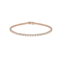 carissima gold - bracelet femme - 9 cts or 375/1000 or rose oxyde de zirconium