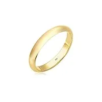 elli premium bague femme anneau de mariage classique en or jaune 375