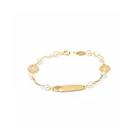 monde petit g1228pu - 18ct yellow gold children's soother and pearl bracelet - coffret cadeau - certificat de garantie - mondepetit