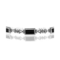 gemondo 925 argent 5,50 ct onyx marcassite & bracelet