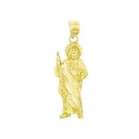 collier pendentif - - 14 ct 585/1000 religieux charms - or saint juifs charm (1 pouce)