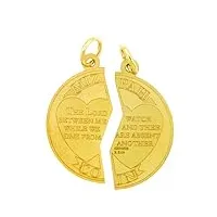 collier pendentif - - 14 ct 585/1000 juif charms - pièce de monnaie en or