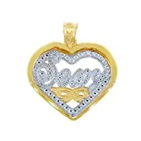 joyara collier pendentif - - 14 ct or 585/1000 - des tonnes or avec deux sexy-cœur