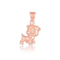joyara pendentif - 14 ct 585/1000 - or rose coupée puppy pendentif charm