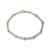 silberdream bracelet - bicolore - boules - or et argent - argent 925 - femme - bijoux tendance sda2129t