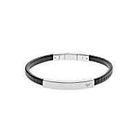emporio armani bracelet pour homme, bracelet en acier inoxydable argenté, egs2063040