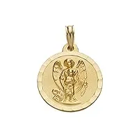 inmaculada romero ir médaille pendentif or 18k guardian angel 18mm. [aa0526]