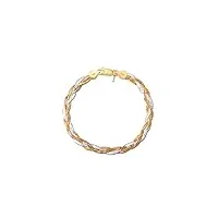 amberta bracelet pour femmes en argent 925/1000 maille miroir 5 mm longueur 19 cm: multicouleurs