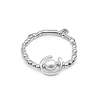 uno de 50 bracelet femme plaqué argent perle blanc 18 cm - pul1358bplmtl0m
