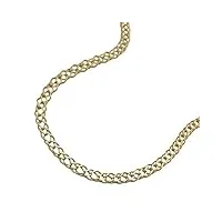 collier 503001 - twin curb chain 2.2mm 14ct gold 50cm