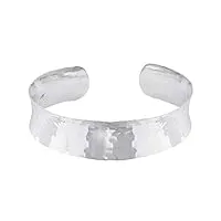 silverly femmes argent .925 martelé facile courbe concave réglable cuff bracelet