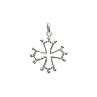 tata gisele © pendentif en argent 925/000 - croix occitane - religion - sachet cadeau velours offert