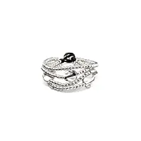 uno de 50 classics pul0854mtlmar0m bracelet pour femme en cuir plaqué argent et perle en argent 17 cm, 17 centimeters, cuir, perle