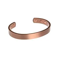 bracelet avec aimants magnétique en pur cuivre lisse - 16 cm (poignet 14 à 19cm) - kerdynelle