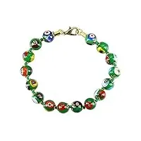 glass of venice bracelet mosaïque murano - vert