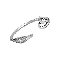 superbe massif 925 bracelet bracelet en argent serpent de style - angle 18 grammes femmes