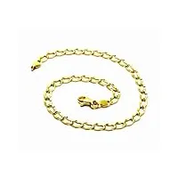 pegaso gioelli bracelet or jaune 18 ct maille losange diamanté unisexe 20 cm