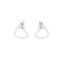 stella maris - boucles d'oreilles pendantes - argent 925 - diamant 0.02 cts - stmj6-179w