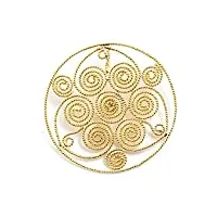 18 ct or en filigrane en spirale pendentif