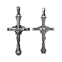 nklaus croix en argent massif 925 croix orthodoxe pendentif symbole de foi 6256 baptême