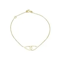 miore - bracelet chaîne - or jaune 9 cts - 18 cm - mgm908b