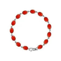 beautiful jewellery company bjc® bracelet rivière en argent sterling 925 et corail 21 carats avec boîte cadeau