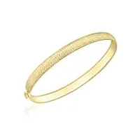 carissima gold - bracelet jonc souple femme - or jaune 9 carats - diamants taille 6mm