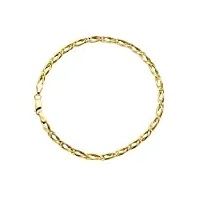 14 carats 585 bracelet œil de tigre en or jaune largeur 3.50 mm unisexe (19)