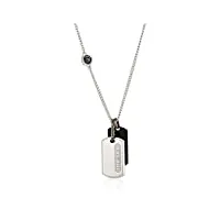 diesel collier pour hommes, 60cm+5cm collier en acier inoxydable argenté, dx0954040
