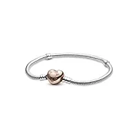 pandora bracelet 580719-18 femme argent coeur rose