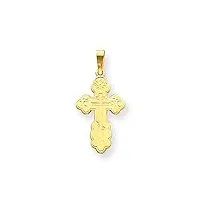 pendentif croix orthodoxe orientale en or jaune 14 carats